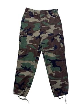 US Military Woodland Camo Cargo Pants Small Regular Ripstop